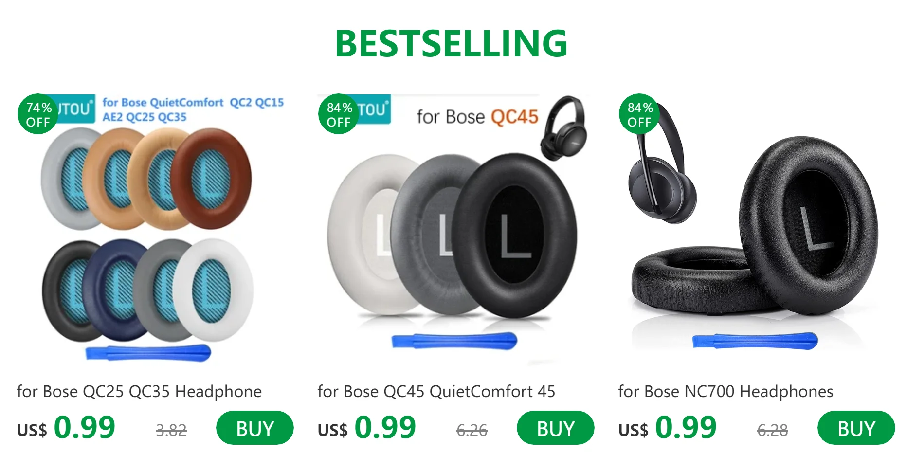 KUTOU Replacement Ear Pads For BOSE 700 Headphones Earpads NC700 Ear Cushions Cover High Quality Foam Pad headset Parts
