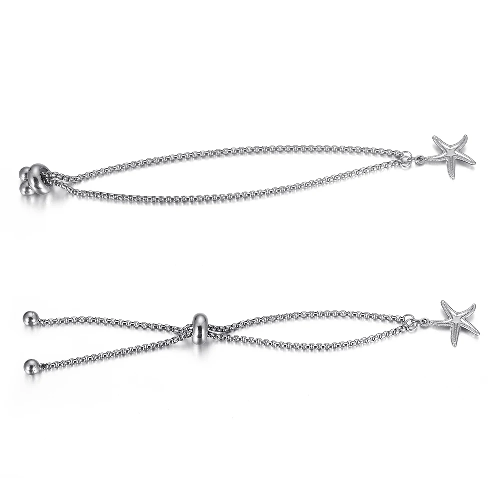 3pcs Stainless Steel Adjustable Slider Chain for Jewelry Making DIY Loops Connector Pendants Bracelets Chain Material Findings