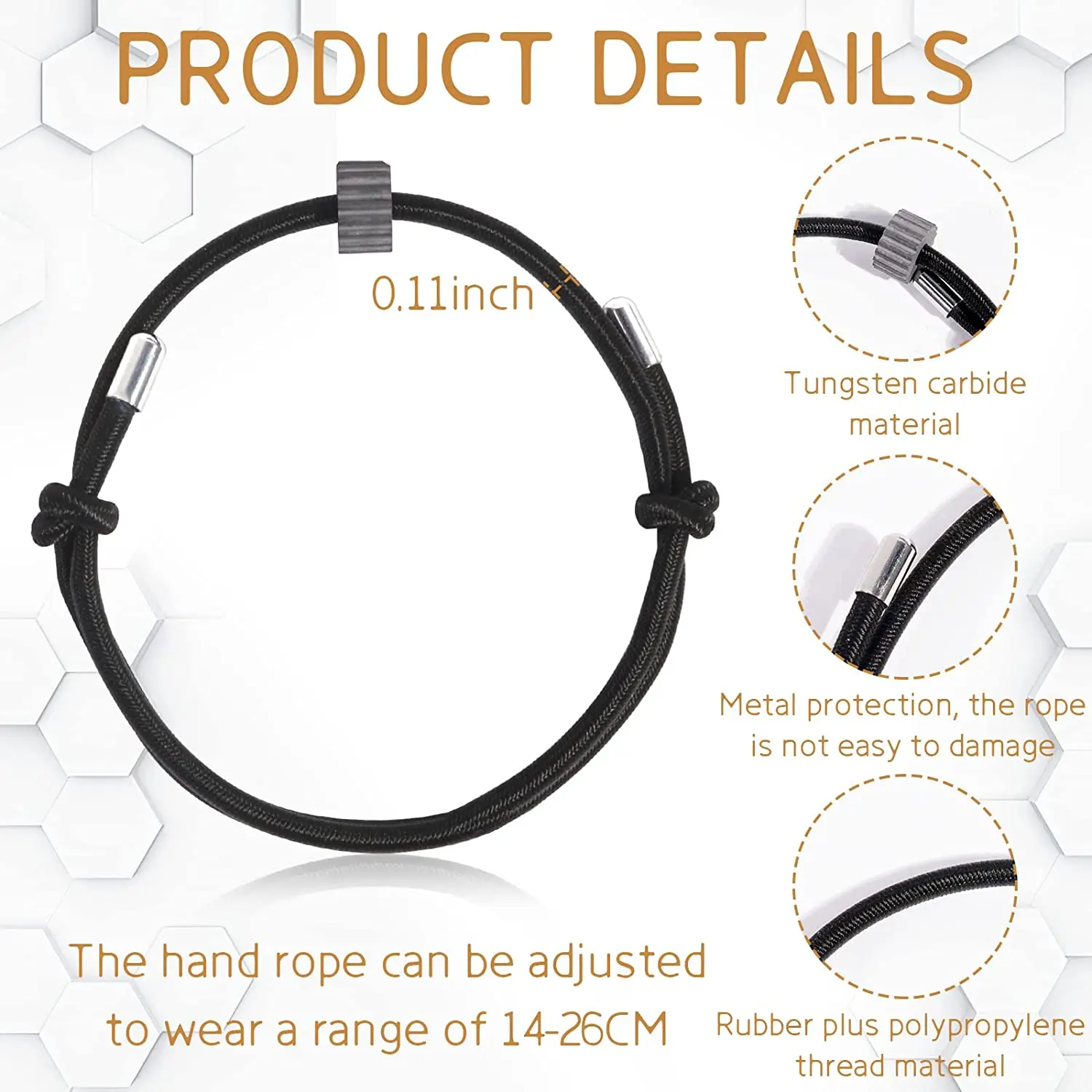 Car Window Glass Breaker Bracelet Wrist Strap with Tungsten Carbide Bead Emergency Rapid Escape Safety Self Rescue Tool Lifeline