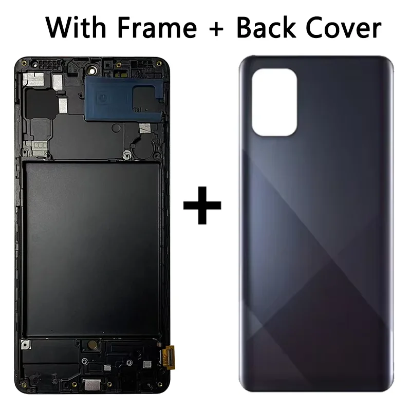 Super AMOLED For Samsung A71 A715 LCD With Fingerprint Display Touch Screen For Samsung A715 A715F A715W A715X