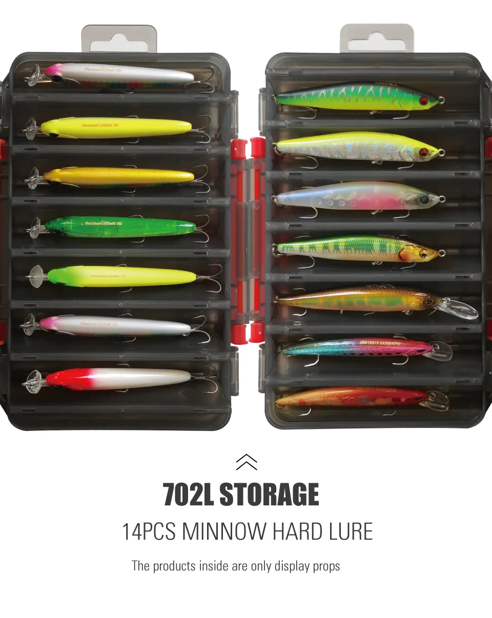 LUREHOLIC Lure Box FishingTackle Storage Hard Lure Soft Worm Tungsten Weight Jig Head Hooks Storage PVC Boxes