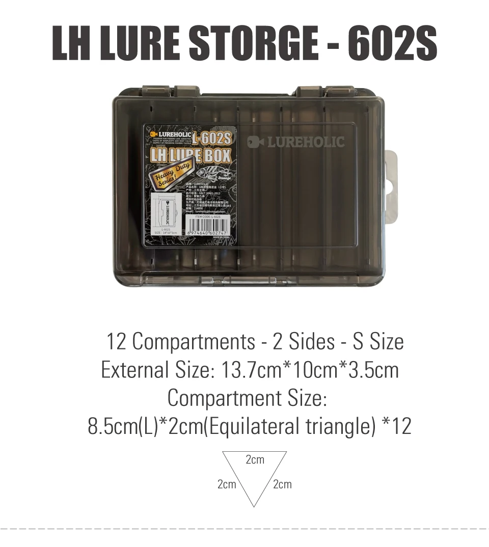 LUREHOLIC Lure Box FishingTackle Storage Hard Lure Soft Worm Tungsten Weight Jig Head Hooks Storage PVC Boxes