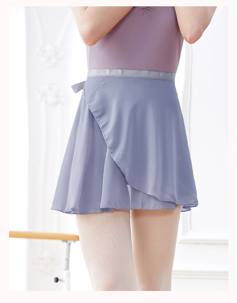 Women Ballet Skirts Lace-up Chiffon Skirts Dance Skirts Adults Girls Leotards Skirt Ballet Practice Dancing Miniskirts Tutu
