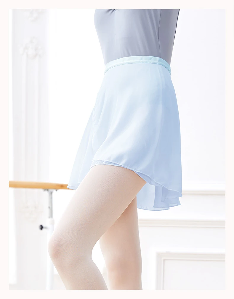Women Ballet Skirts Lace-up Chiffon Skirts Dance Skirts Adults Girls Leotards Skirt Ballet Practice Dancing Miniskirts Tutu