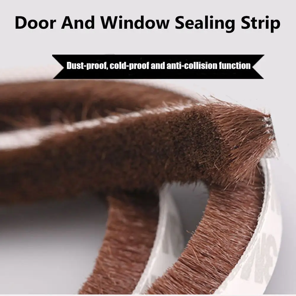 5M Brush Strip Self Adhesive Door Window Sealing Strip Door Window Windproof Anti Insect Strip Gasket Home Living Supplies