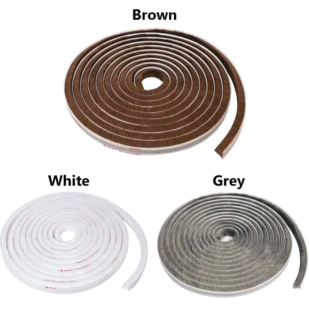 5M Brush Strip Self Adhesive Door Window Sealing Strip Door Window Windproof Anti Insect Strip Gasket Home Living Supplies