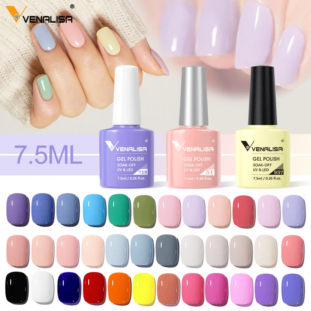 Venalisa Reflective Glitter Nail Gel Polish Neon Color Full Coverage Pigment Nail Art Manicure Soak Off Enamel UV Gel Varnish