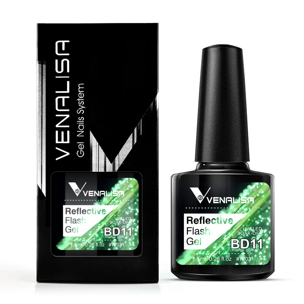 Venalisa Reflective Glitter Nail Gel Polish Neon Color Full Coverage Pigment Nail Art Manicure Soak Off Enamel UV Gel Varnish