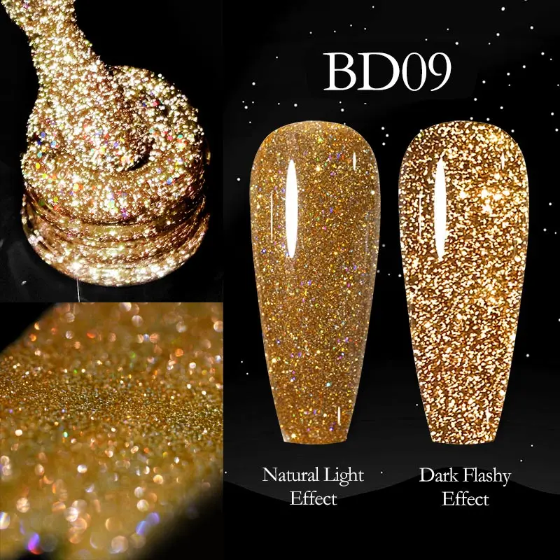Venalisa Reflective Glitter Nail Gel Polish Neon Color Full Coverage Pigment Nail Art Manicure Soak Off Enamel UV Gel Varnish