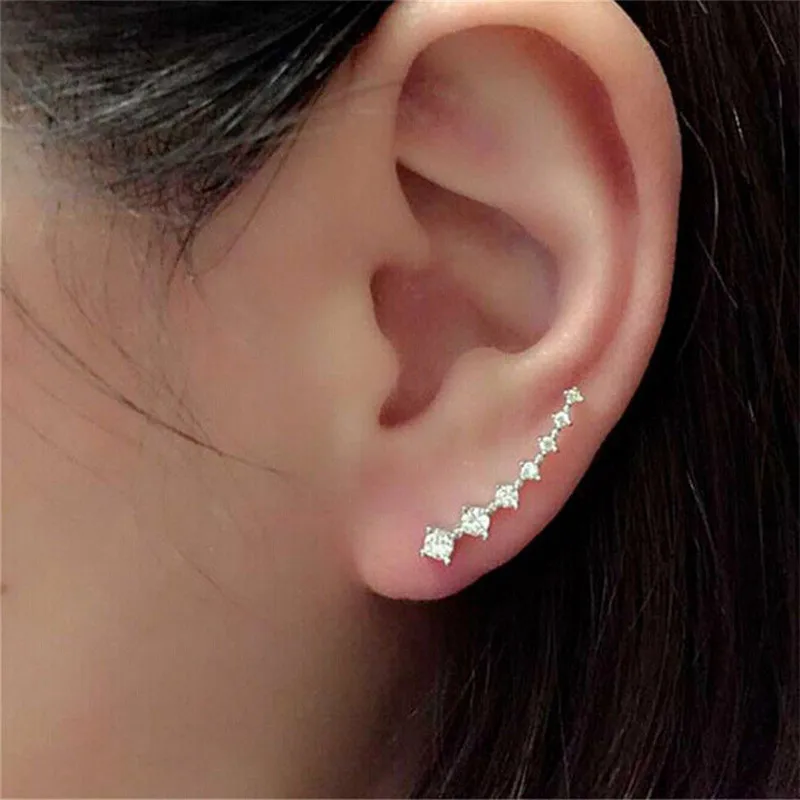 Luxury Crystal Flower Drop Dangle Earrings for Women Fashion Statement Wedding Ear Jewelry Accessory Pearl Party Wholesale