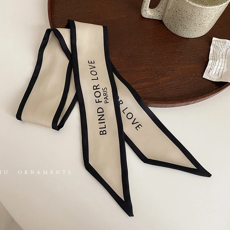 New Luxury Brand Scarf Tarot Women Scarf Bag Hair Skinny Silk Scarves Design Foulard Neckerchief Headband For Ladies