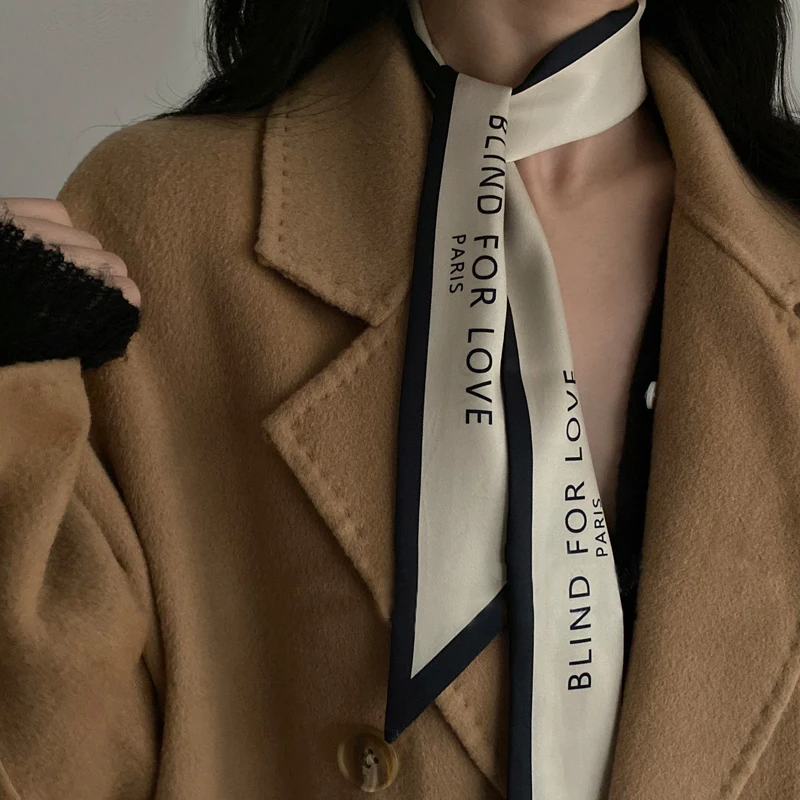 New Luxury Brand Scarf Tarot Women Scarf Bag Hair Skinny Silk Scarves Design Foulard Neckerchief Headband For Ladies