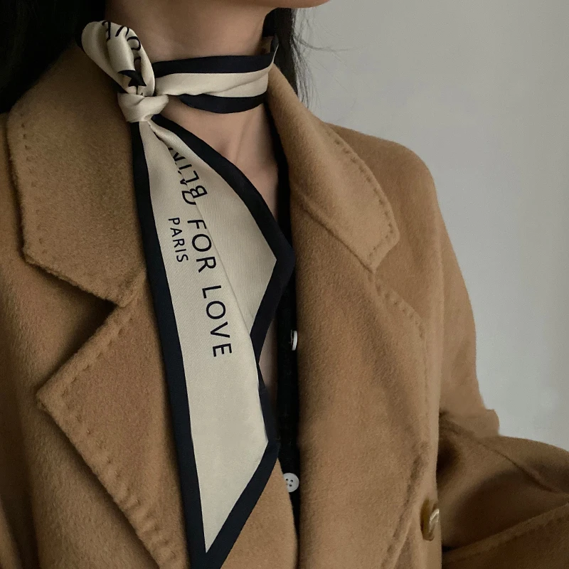 New Luxury Brand Scarf Tarot Women Scarf Bag Hair Skinny Silk Scarves Design Foulard Neckerchief Headband For Ladies