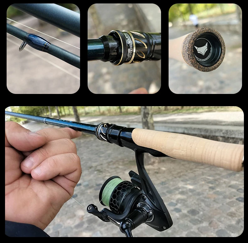 PURELURE DANCE S822H ML H Spinning Rod For Bass High Carbon Long Throwing Fishing Rod In FUJI Accessories, Plus Spinning Reel