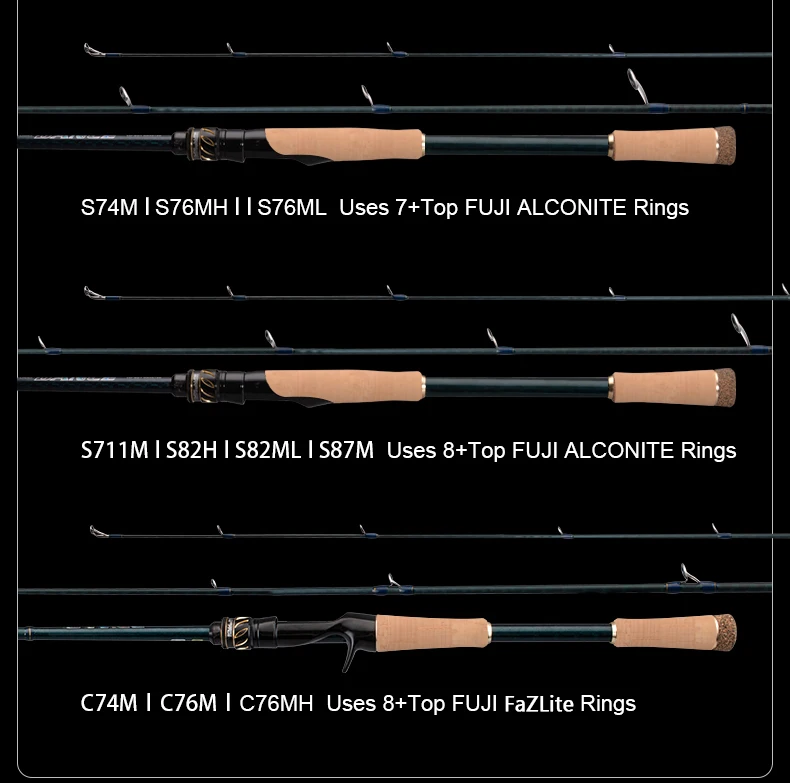 PURELURE DANCE S822H ML H Spinning Rod For Bass High Carbon Long Throwing Fishing Rod In FUJI Accessories, Plus Spinning Reel