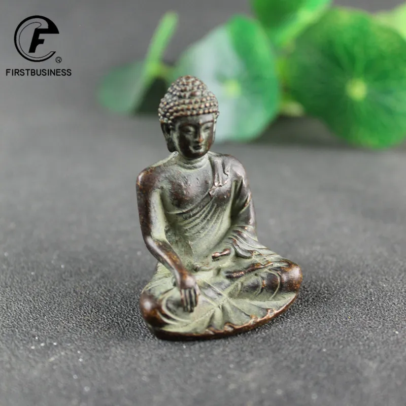 Exquisite Pure Copper Buddha Ornaments Trumpet Home Decoration Shakyamuni Brass Car Statues Bronze Buddha Figurines Gifts