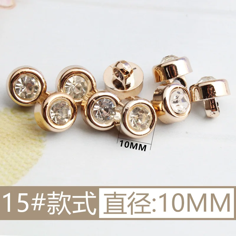 New Arrival Rhinestone Pearl Plastic Buttons For Shirt Clothes Coat Cardigan Sweater 10PCS/Lot 10MM/11MM KD912