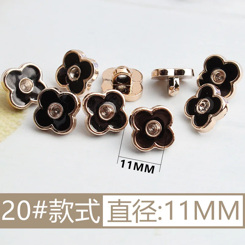 New Arrival Rhinestone Pearl Plastic Buttons For Shirt Clothes Coat Cardigan Sweater 10PCS/Lot 10MM/11MM KD912