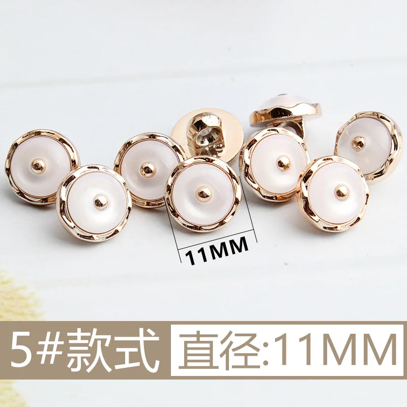 New Arrival Rhinestone Pearl Plastic Buttons For Shirt Clothes Coat Cardigan Sweater 10PCS/Lot 10MM/11MM KD912