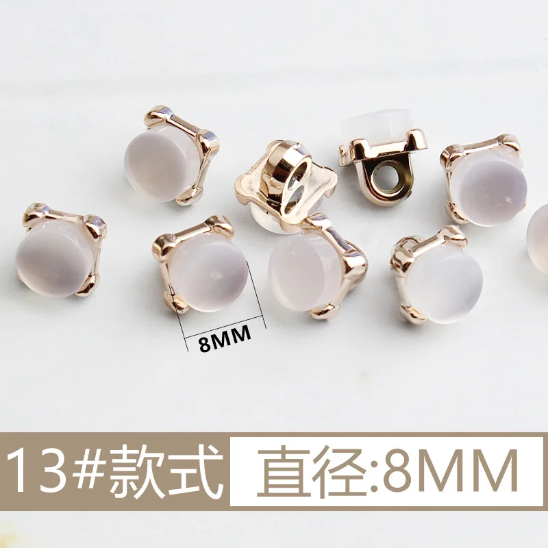 New Arrival Rhinestone Pearl Plastic Buttons For Shirt Clothes Coat Cardigan Sweater 10PCS/Lot 10MM/11MM KD912