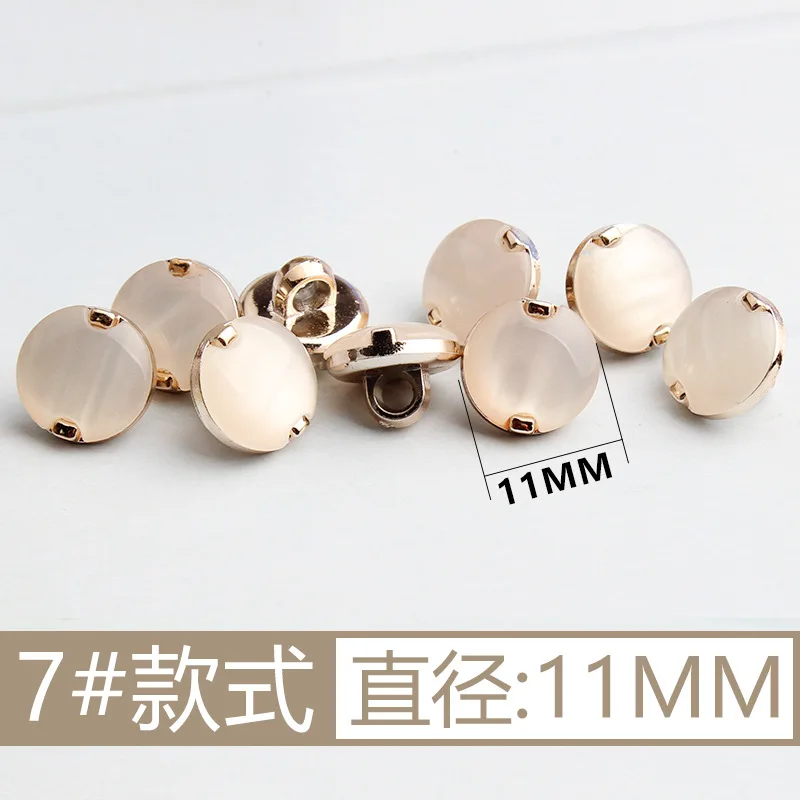 New Arrival Rhinestone Pearl Plastic Buttons For Shirt Clothes Coat Cardigan Sweater 10PCS/Lot 10MM/11MM KD912