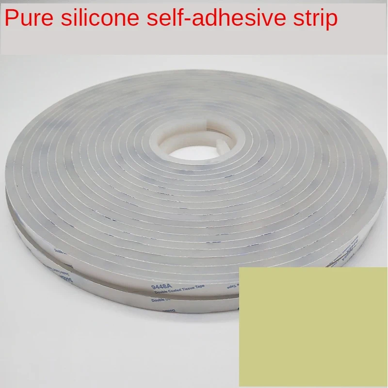 2M /5M White Silicone Rubber Strip Self Adhesive Seal Gasket Thickness 1mm/2mm/3mm/5mm Width 10mm/15mm/20mm/30mm/40mm/50mm