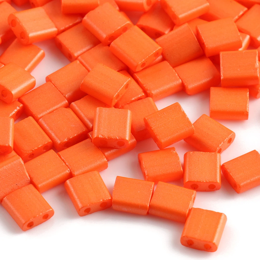 Two Holes Tila Seedbeads DIY Czech Glass Jewelry Beads for Handmade Jewelry Bracelets Making 5*2*2mm 5*5*2mm 5grams/lot