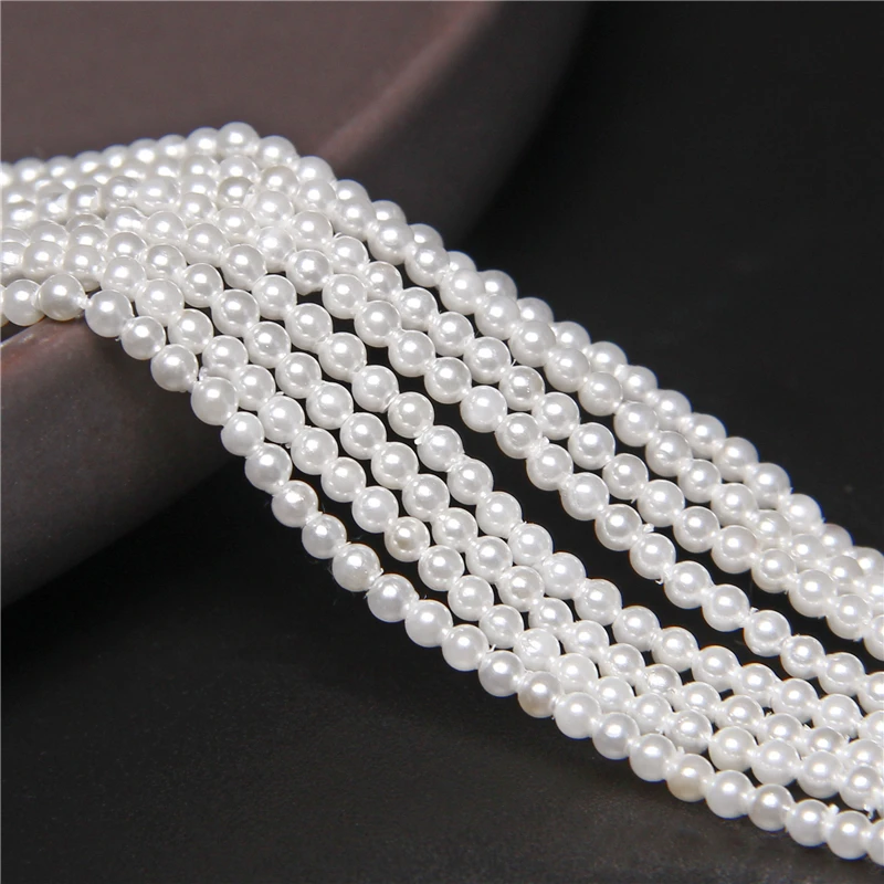 Wholesale 2mm/2.5mm Small Shell Beads Round White Imitation Seed Pearl Bead For Jewelry Making DIY Bracelet Necklace Rings 14"
