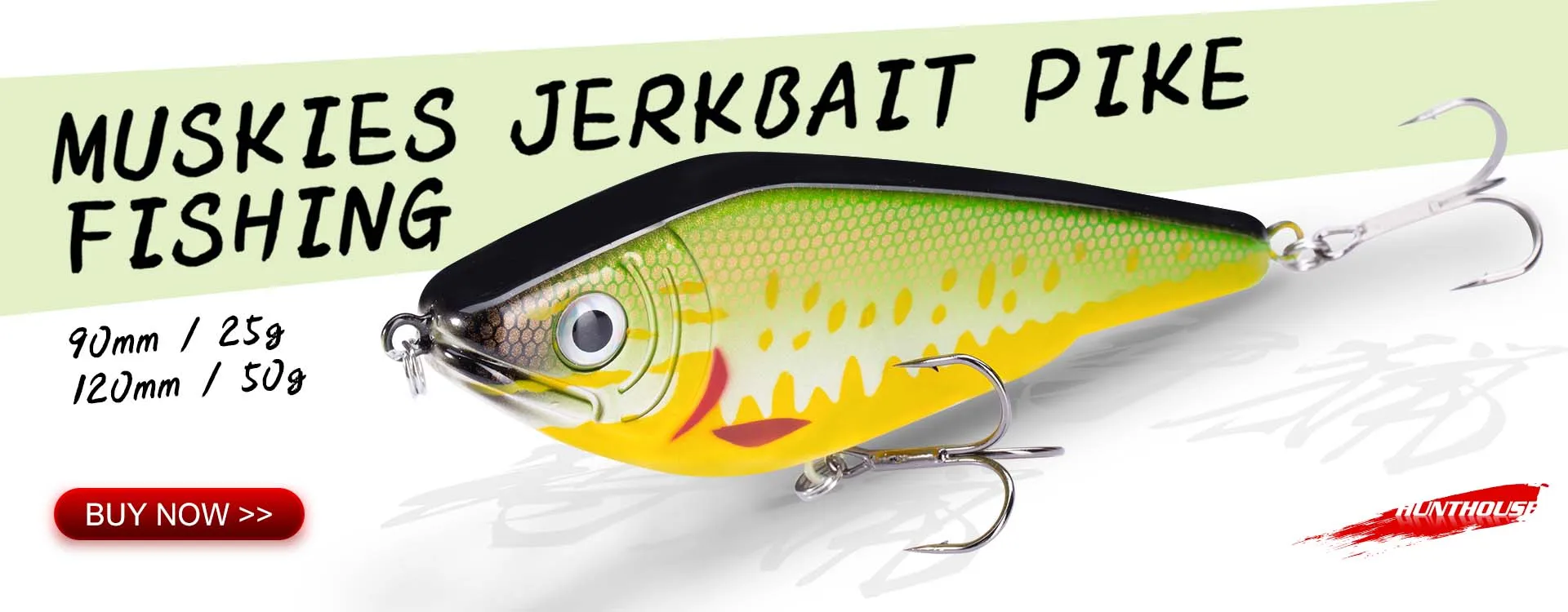 Hunthouse Jerkbait Pike Fishing Lure 11.5/14.5cm 32/55g Loud Sound Pencil Baits Slow Sinking For Bass Pesca Accessories