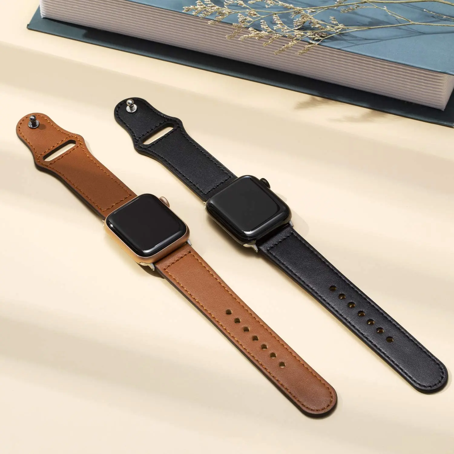 Leather strap For Apple watch band 45mm 44mm 49mm 41mm 40mm 42mm 38mm wristband bracelet iWatch series ultra 9 3 7 8 SE ultra 2