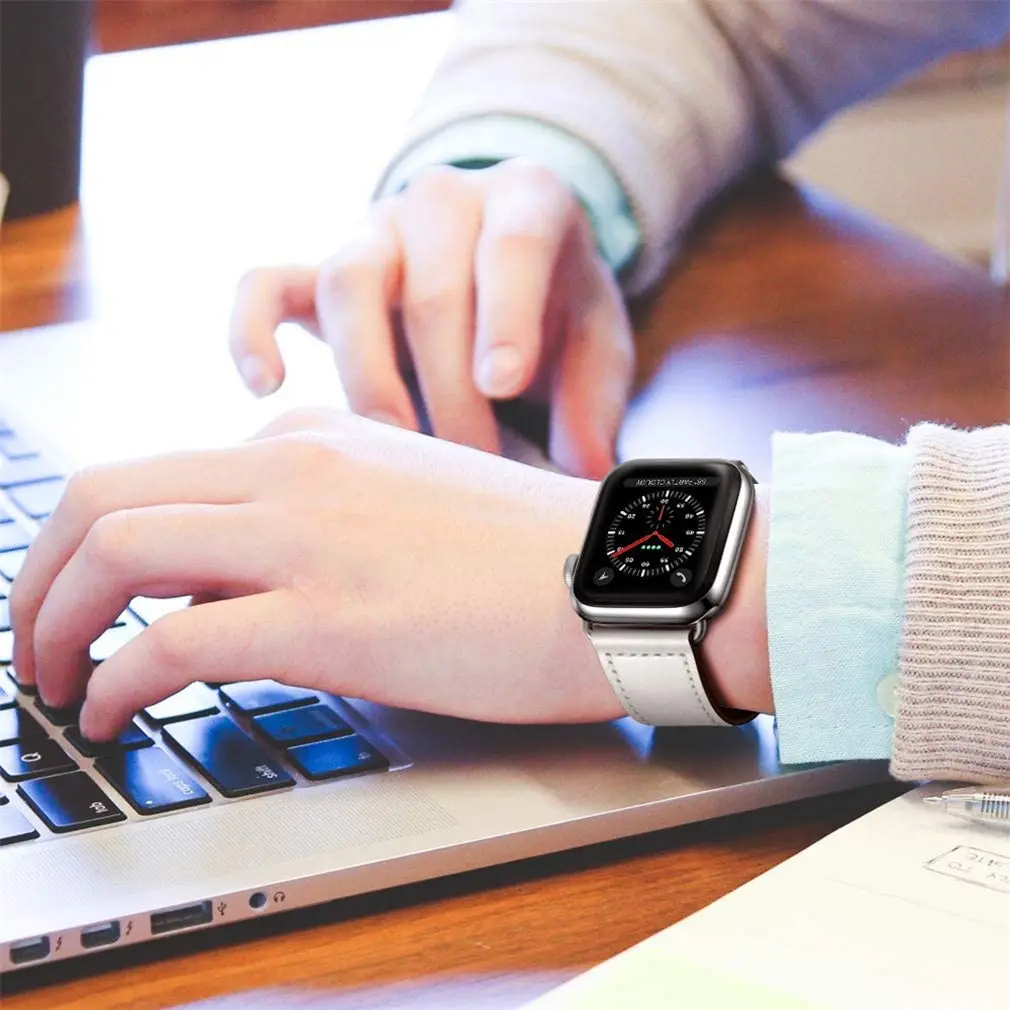 Leather strap For Apple watch band 45mm 44mm 49mm 41mm 40mm 42mm 38mm wristband bracelet iWatch series ultra 9 3 7 8 SE ultra 2