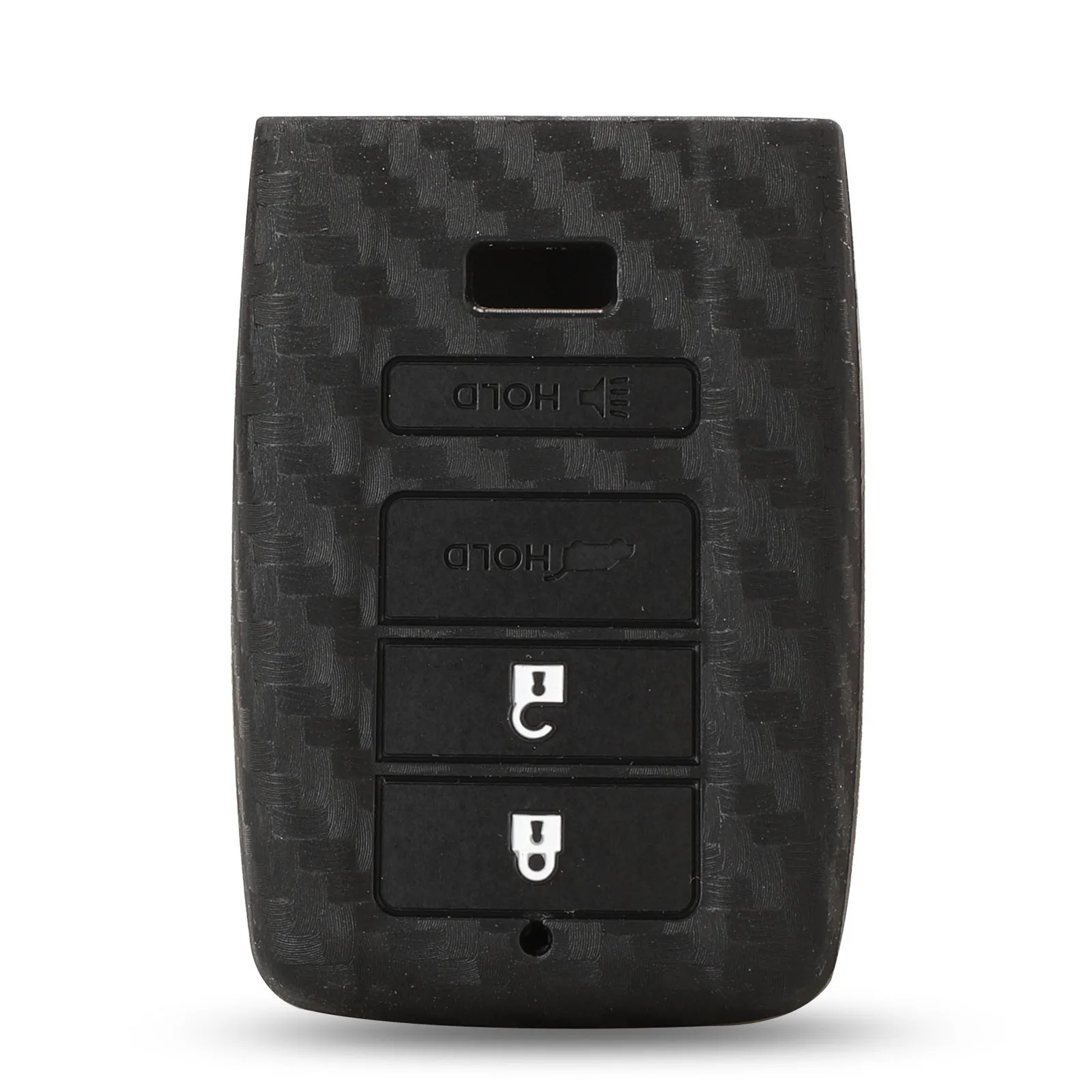 Jingyuqin Remote Car Key Carbon Fiber Silicone Case Cover For Honda Mugen Acura ILX MDX RDX ZDX TL RL TSX NSX 4 Buttons
