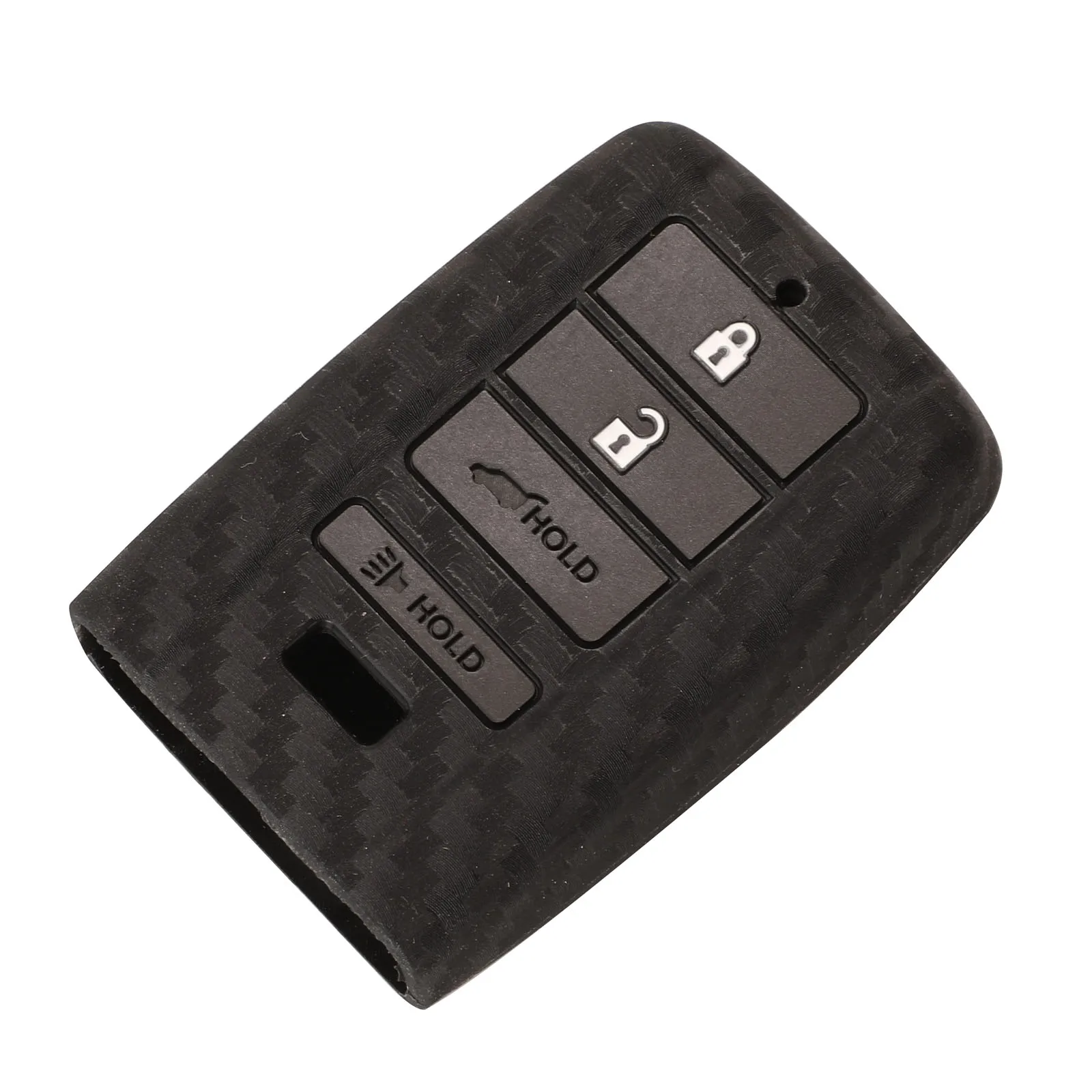 Jingyuqin Remote Car Key Carbon Fiber Silicone Case Cover For Honda Mugen Acura ILX MDX RDX ZDX TL RL TSX NSX 4 Buttons