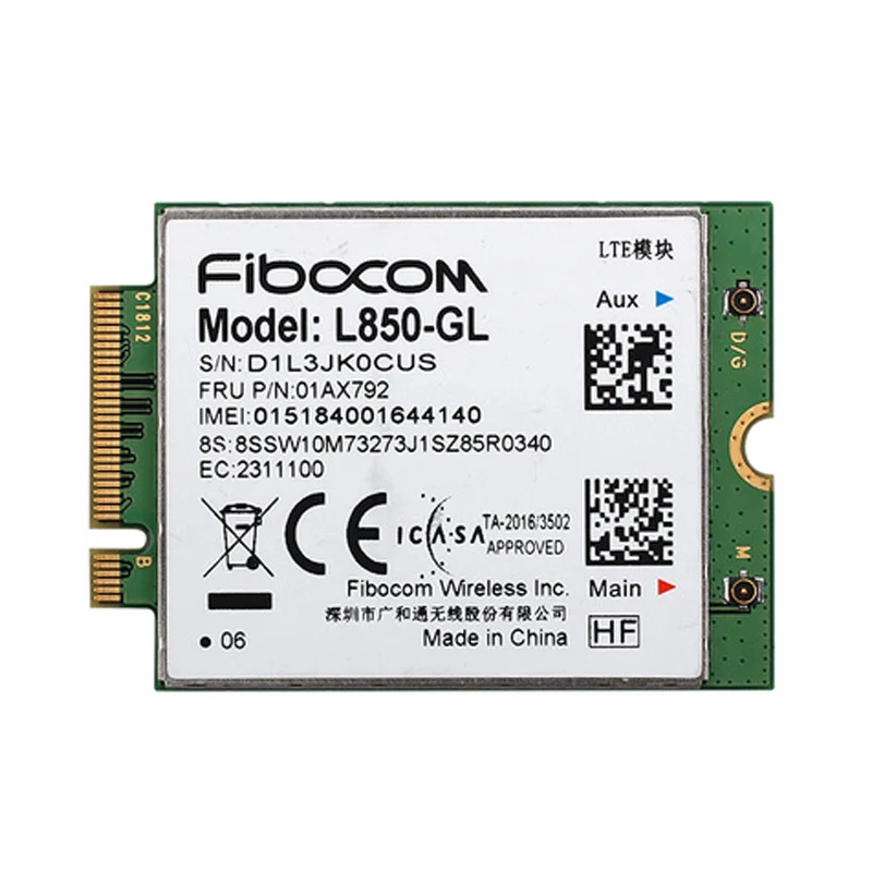 Fibocom L850-GL Card 01AX792 4G LTE Wireless Module For ThinkPad X395 X1 Carbon Gen6 X280 T580 T480s L480 X1 Yoga Gen 3 L580