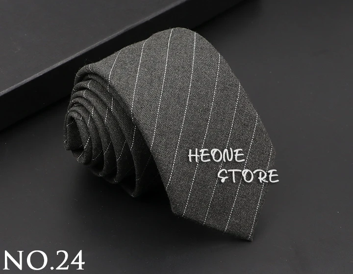 Mens Classic Cotton Ties High Quality Handmade Skinny 6CM Neck Tie Plaid Solid Color Striped Narrow Business Shirt Accessories