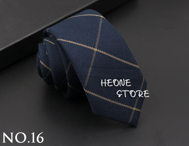 Mens Classic Cotton Ties High Quality Handmade Skinny 6CM Neck Tie Plaid Solid Color Striped Narrow Business Shirt Accessories