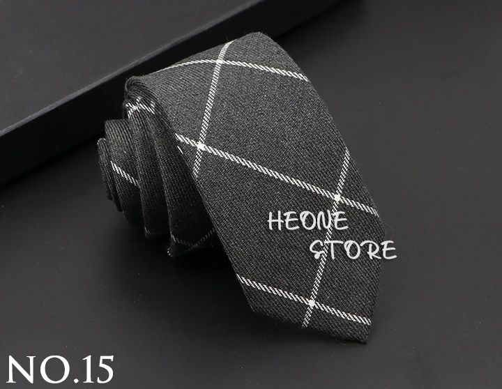 Mens Classic Cotton Ties High Quality Handmade Skinny 6CM Neck Tie Plaid Solid Color Striped Narrow Business Shirt Accessories
