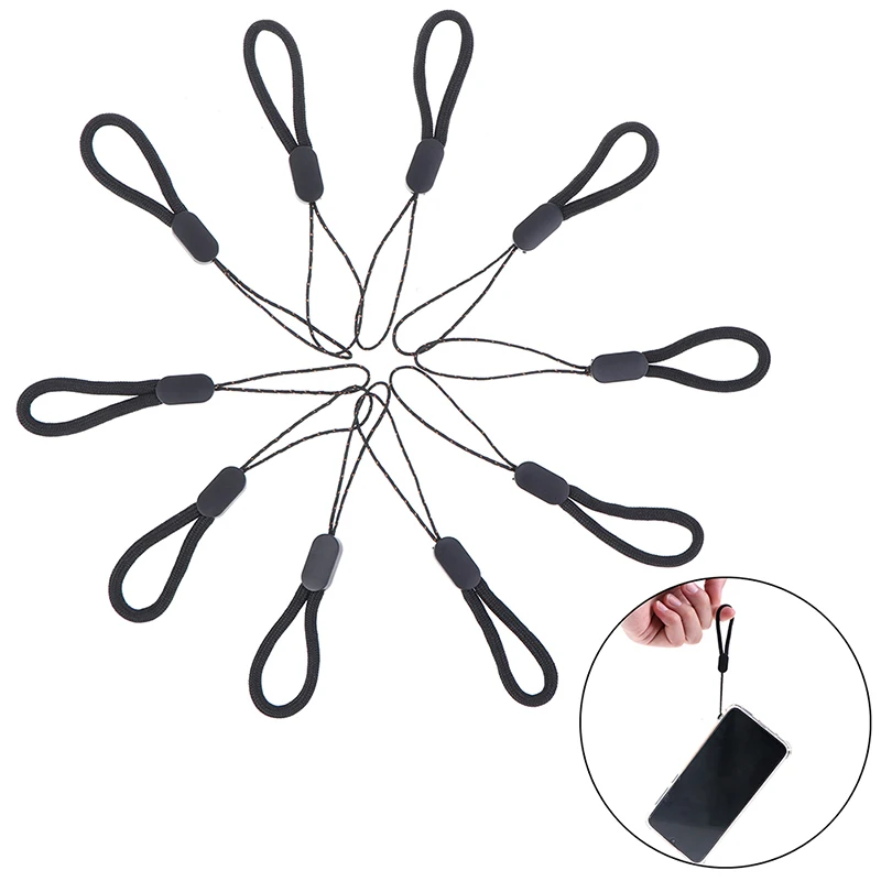 10pcs Hand Wrist Lanyard String Short Grip Lanyard Mobile Phone Strap for USB Flash Drive Keychain ID Badge Holder DIY Hang Rope