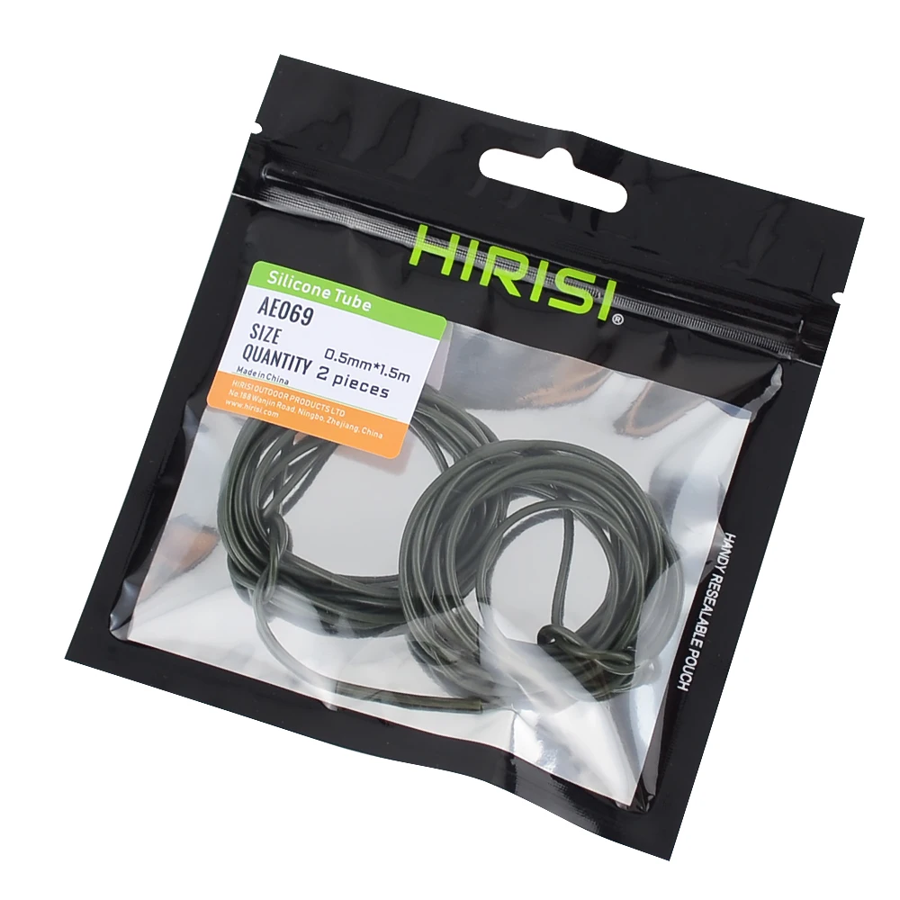 3m Carp Fishing Hook Silicone Tube Anti-tangle Rig Tubing for Safety Lead-clip System Size 0.5x1.8mm 0.8x1.9mm AE069