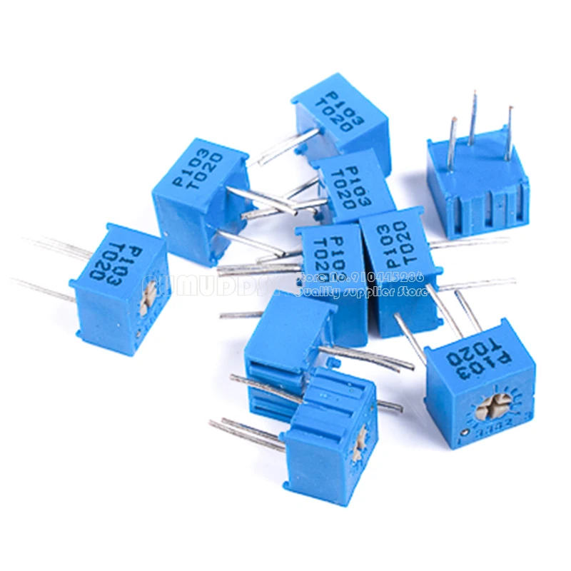 10PCS 3362P Series Resistance 101 201 501 102 202 502 103 Trimpo Trimmer Potentiometer 3362 500R 1K 2K 5K 10K 20K 50K 100K 2M