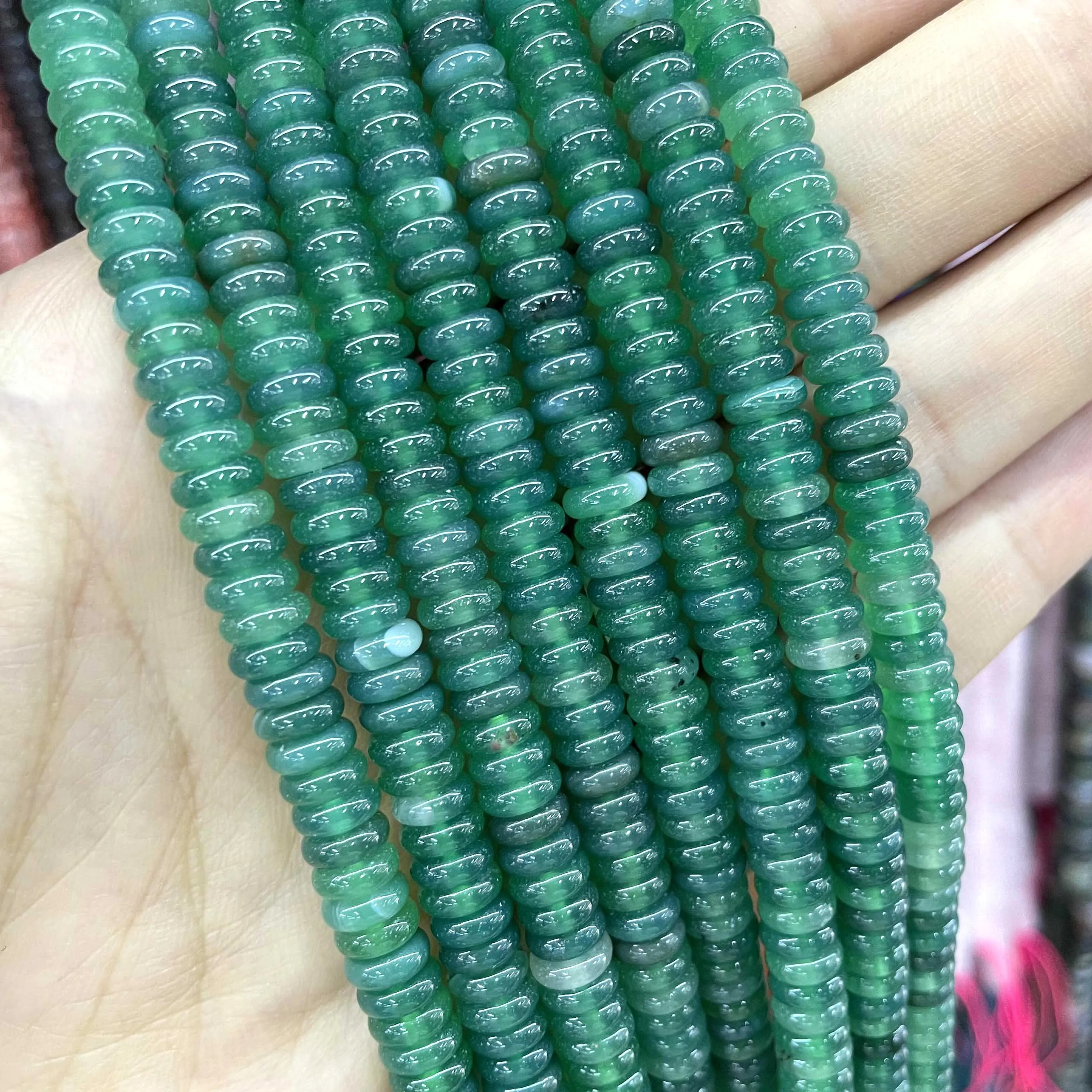 Natural Agates Lapis Lazuli Tiger Eye Stone Spacer Loose Flat Beads For Jewelry Making Diy Bracelets Necklace Accessories 2*6mm