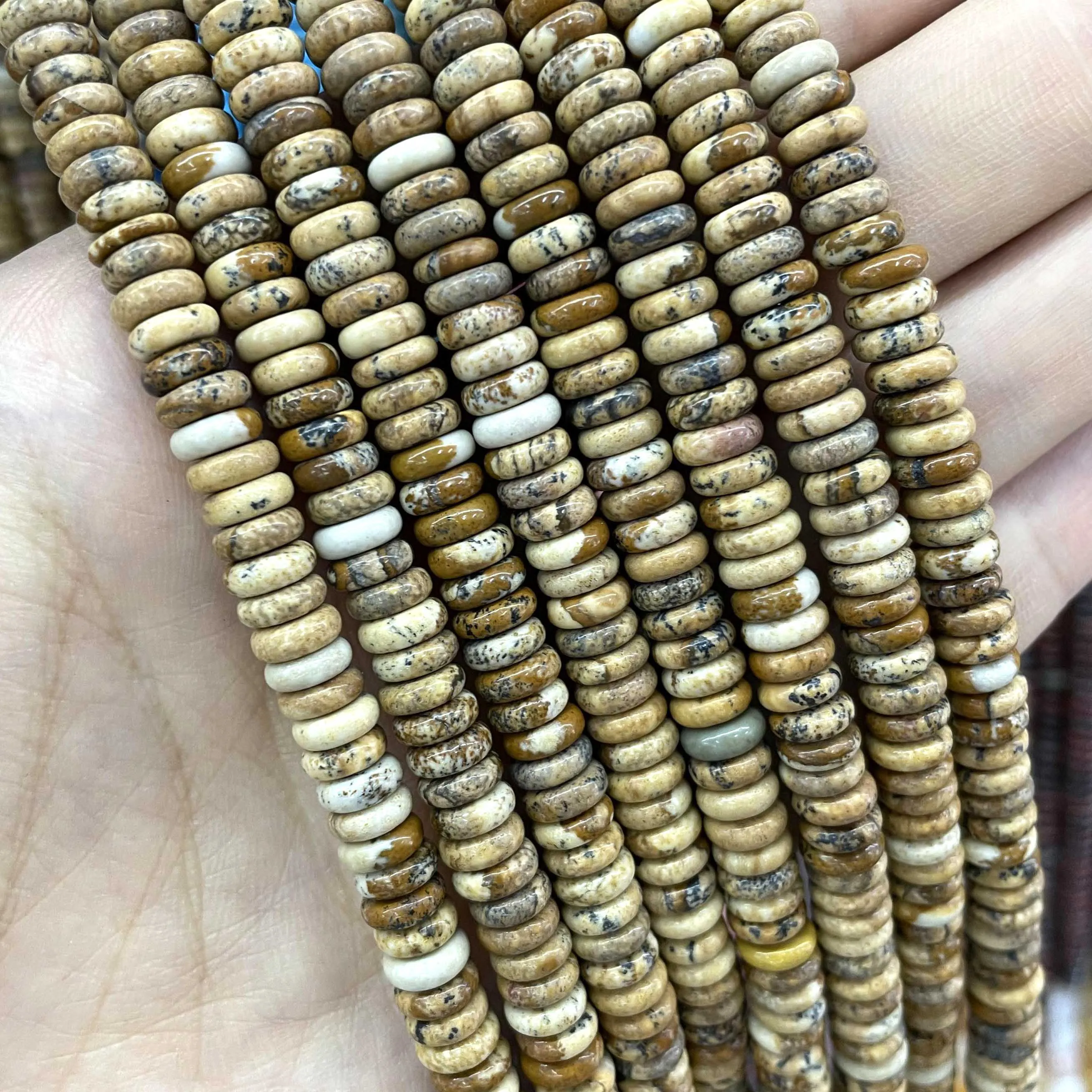 Natural Agates Lapis Lazuli Tiger Eye Stone Spacer Loose Flat Beads For Jewelry Making Diy Bracelets Necklace Accessories 2*6mm