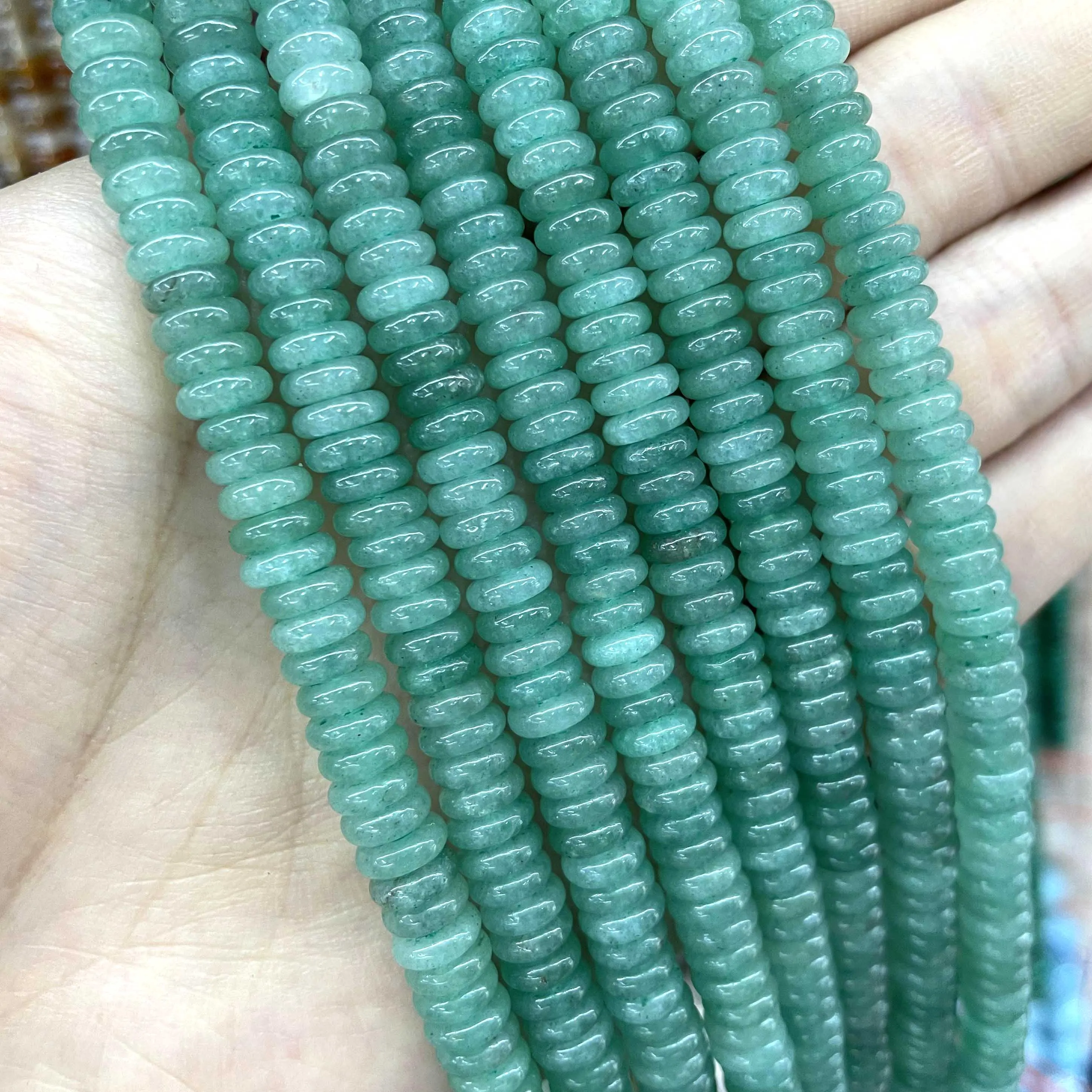 Natural Agates Lapis Lazuli Tiger Eye Stone Spacer Loose Flat Beads For Jewelry Making Diy Bracelets Necklace Accessories 2*6mm