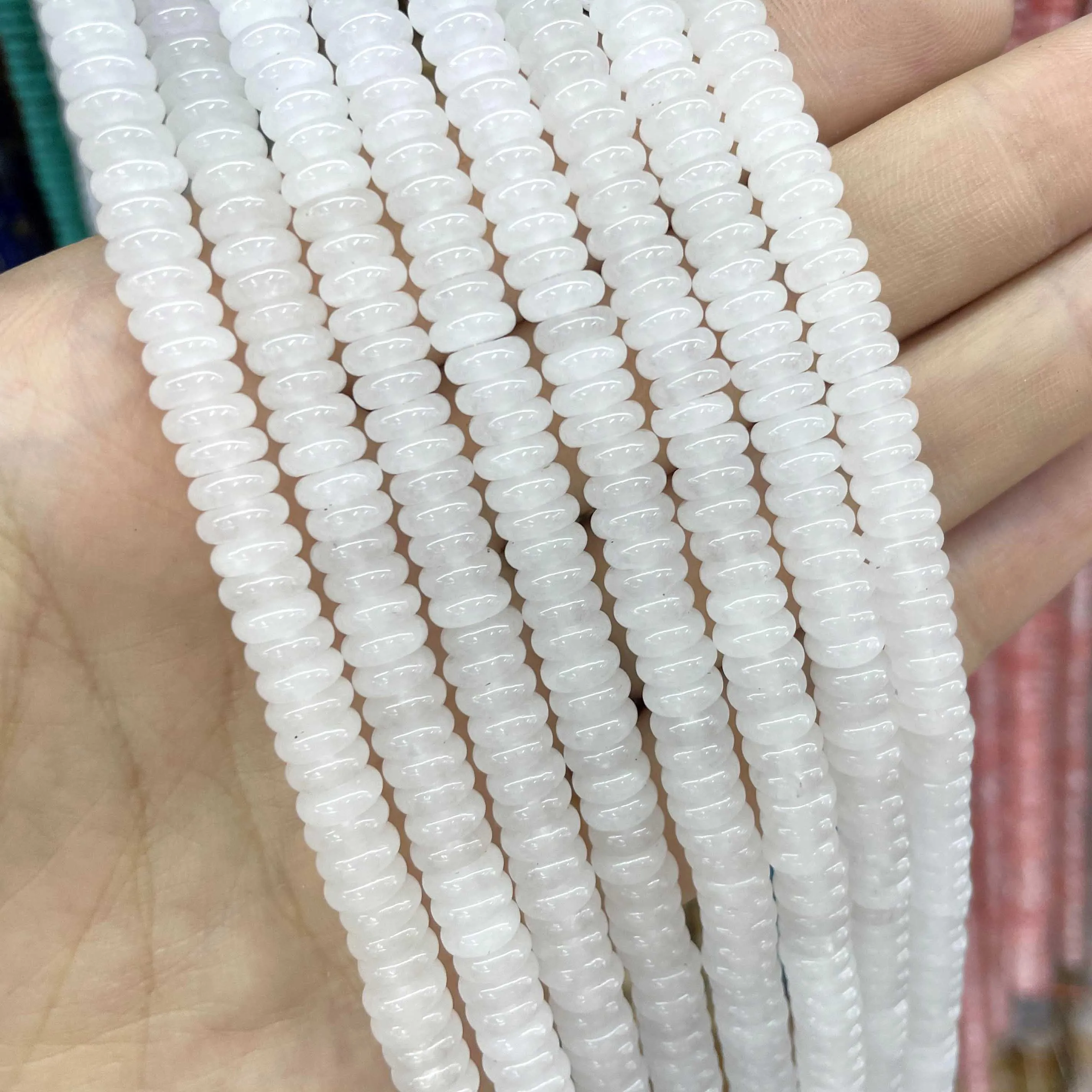 Natural Agates Lapis Lazuli Tiger Eye Stone Spacer Loose Flat Beads For Jewelry Making Diy Bracelets Necklace Accessories 2*6mm