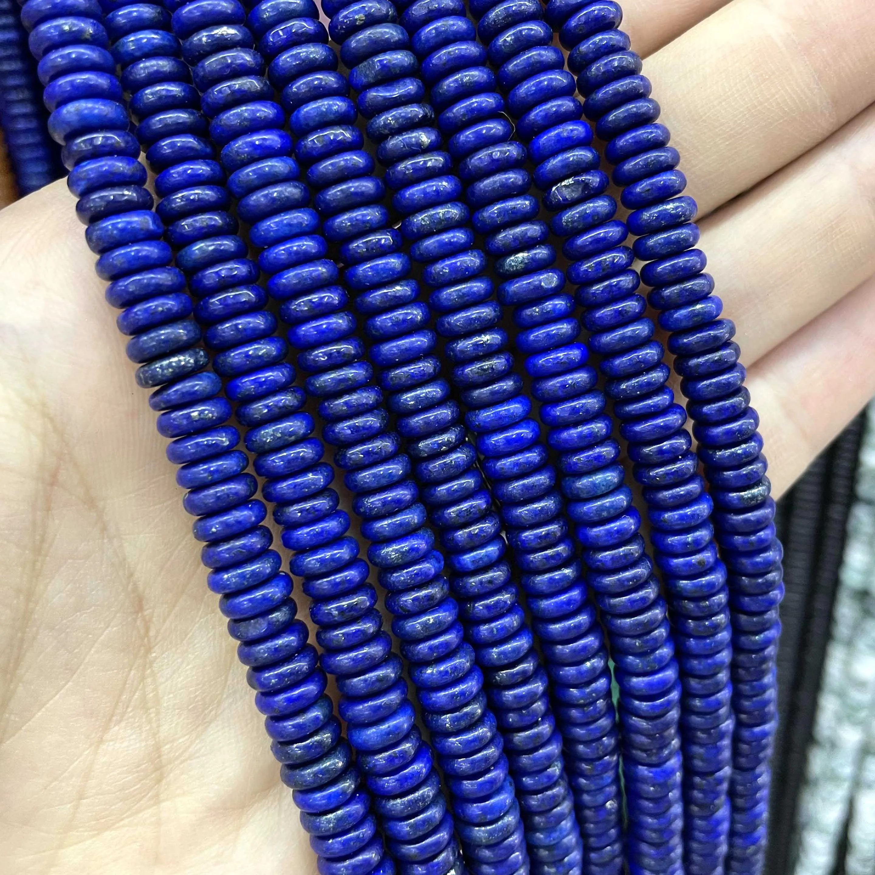 Natural Agates Lapis Lazuli Tiger Eye Stone Spacer Loose Flat Beads For Jewelry Making Diy Bracelets Necklace Accessories 2*6mm