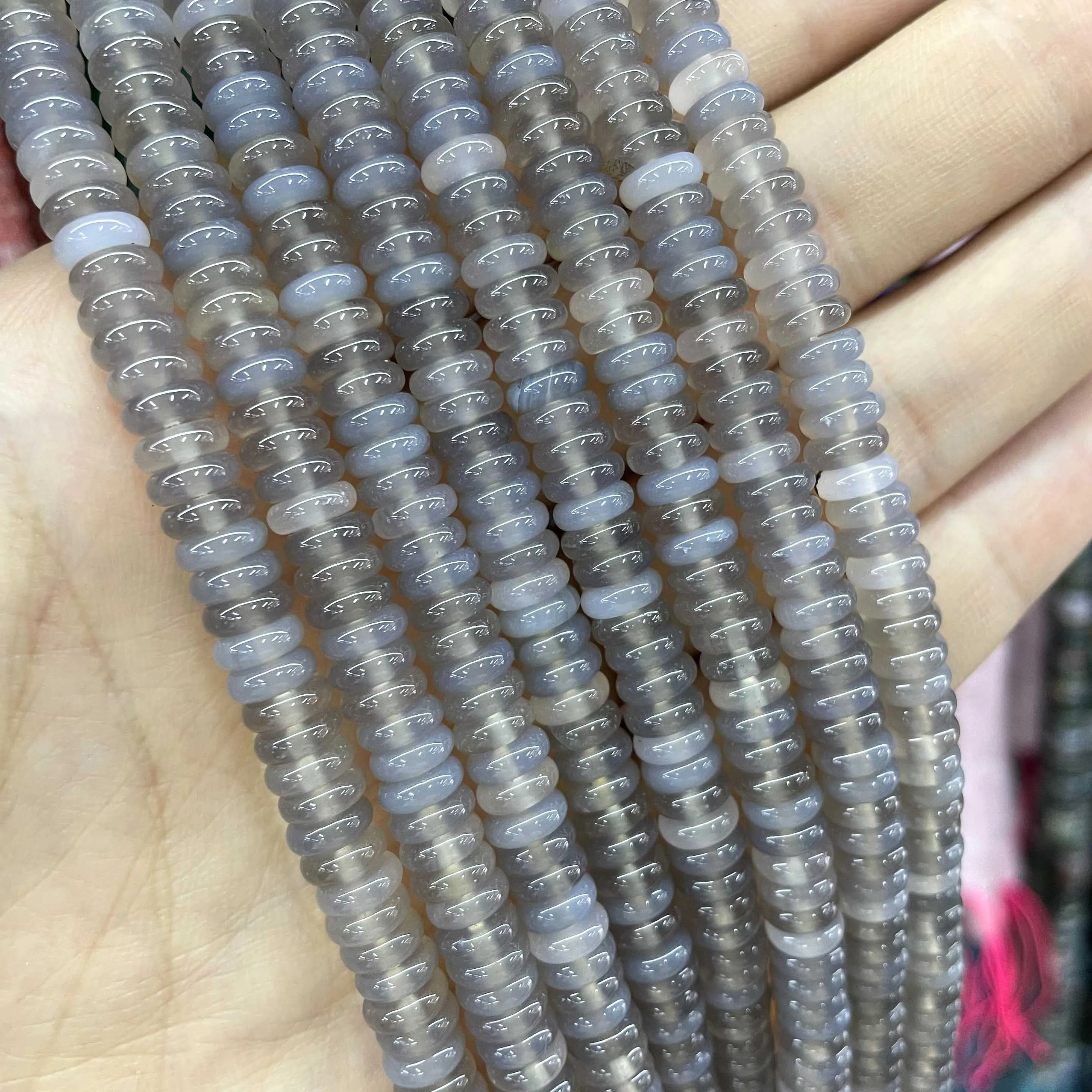 Natural Agates Lapis Lazuli Tiger Eye Stone Spacer Loose Flat Beads For Jewelry Making Diy Bracelets Necklace Accessories 2*6mm