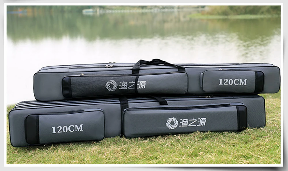Waterproof Fishing Rod Bag 3/4 Layer Thick Oxford Fishing Box 80-130cm Fishing Pole Tools Storage Case Large Capacity Pesca Bag