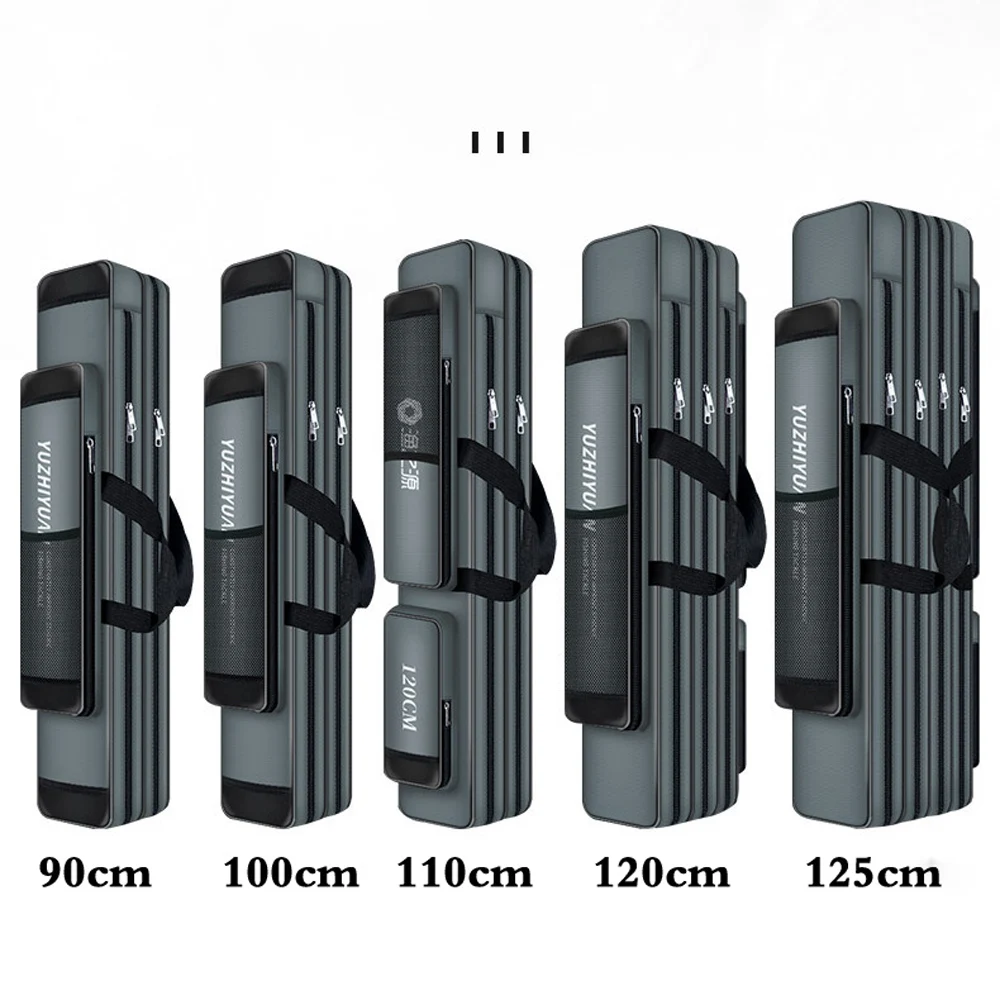 Waterproof Fishing Rod Bag 3/4 Layer Thick Oxford Fishing Box 80-130cm Fishing Pole Tools Storage Case Large Capacity Pesca Bag