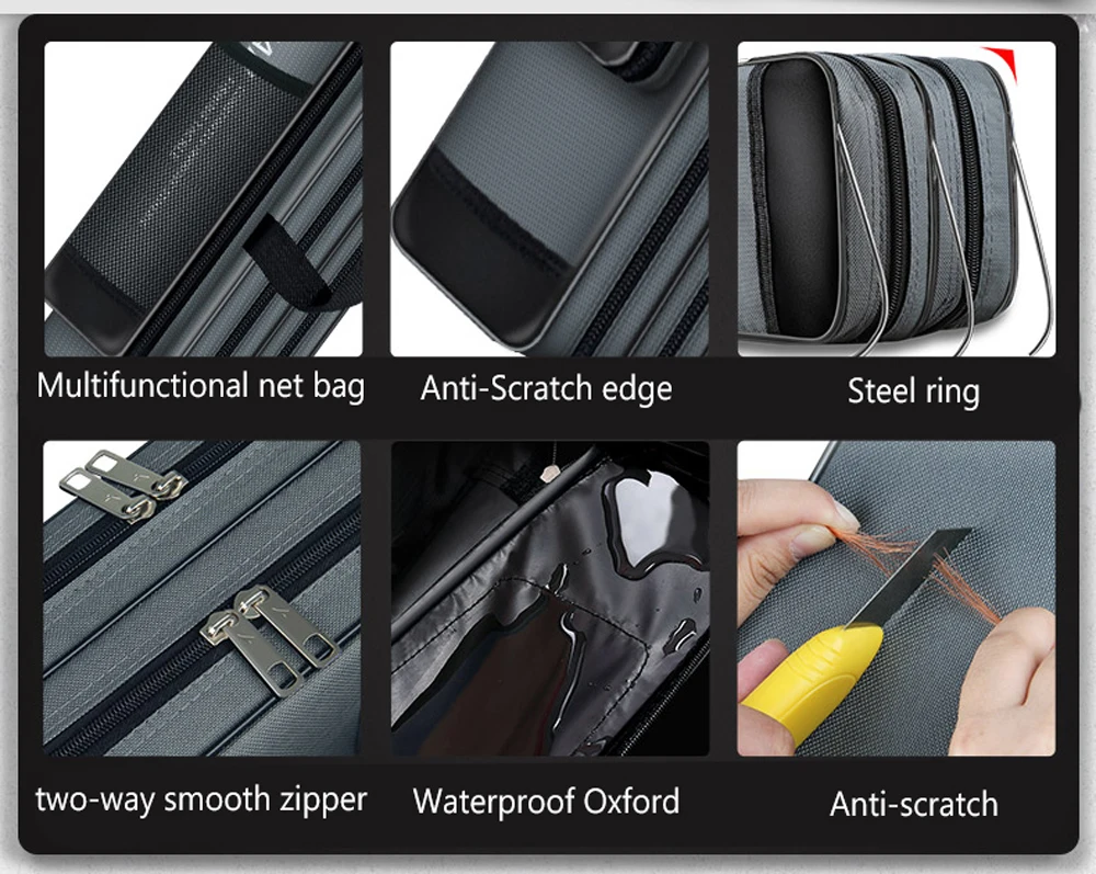 Waterproof Fishing Rod Bag 3/4 Layer Thick Oxford Fishing Box 80-130cm Fishing Pole Tools Storage Case Large Capacity Pesca Bag