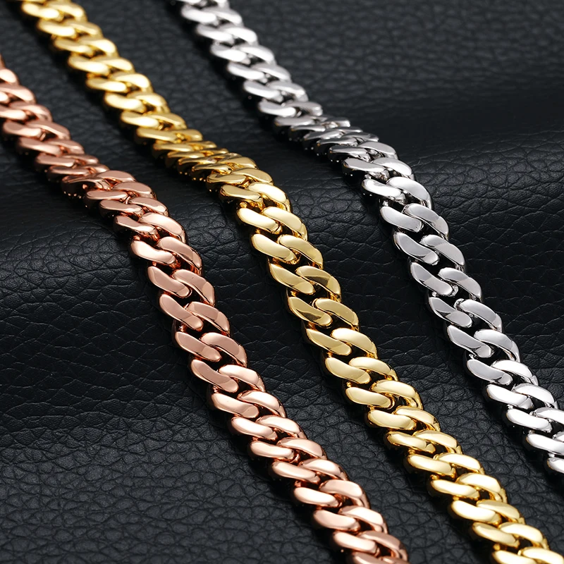 TUHE 6mm 8mm Miami Cuban Chain Bracelet for Men Women Hip Hop 5A Cubic Zirconia Iced Out Jewelry